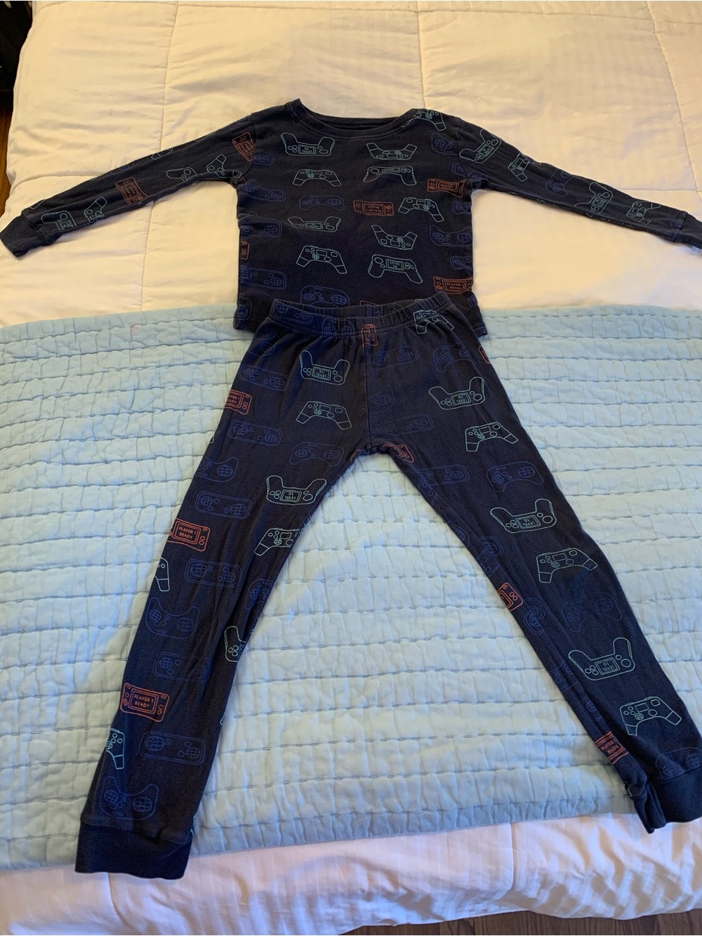 Carter's Navy Kids Pajama Set with Gaming Controller Prints